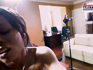 Exotic Brunette Hottie Monae Gets Deepthroat And Cumshot.