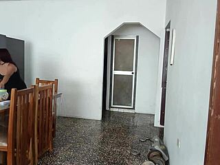 Maid whore shows her ass on camera