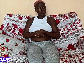 Amateur Black Milf With Shaved Pussy Uses Lubricant On Juicy Ass.