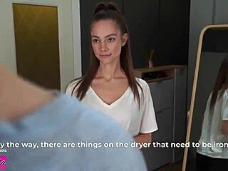 Busty Brunette Teen 18+ Fucked After Cleaning Apartment Amateur Couple