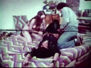 The wonderful world of vintage threesomes features lesbian pussy play.