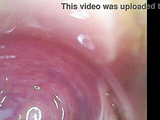 watch real pussy contractions during orgasm with sperm inside