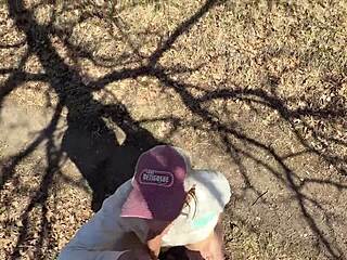 sketchy outdoor sex with milf nearly caught