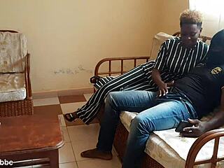 Monster cock slides into hairy pussy during ebony homemade riding session