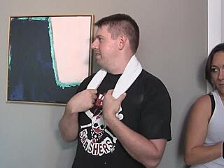 sexy trainer sinn sage watches hannah perez dominate and play with her lover in lingerie wrestling scene