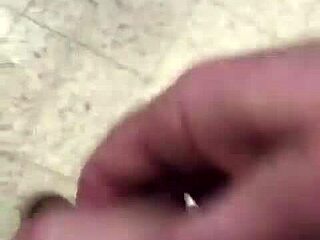 Whoa, Check Out This Piss and Quick Wank Session at the DIY Store!