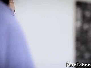 that amazing stepteen gets bent over for deep anal drilling