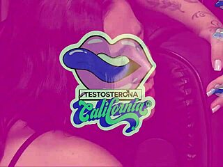 Famous Brazilian model in California does lesbian pussy licking with young Latina.