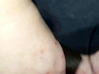 Fat BBW slut Amanda sucking monster big black cock in detailed action with intense slurping and deep throating moves