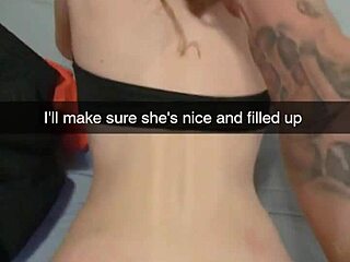 skinny cheating wife screams during rough doggystyle creampie on snapchat
