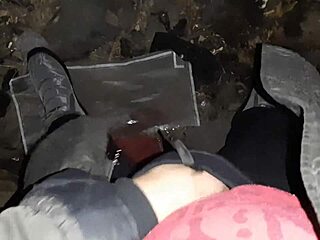 Village girl masturbates wildly in freezing barn!