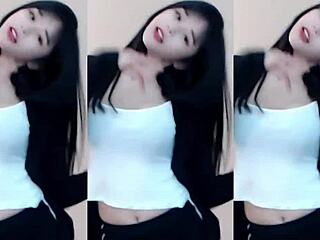 Chinese girl dances with cute moves in super fast style routine