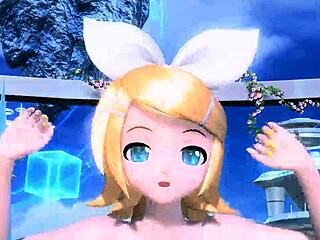 Can Kagamine Rin In Love Song Project Diva Show Full Nude With Big Tits?