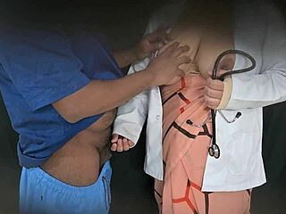 In the hospital, this doctor couldn't resist getting frisky with his patient.