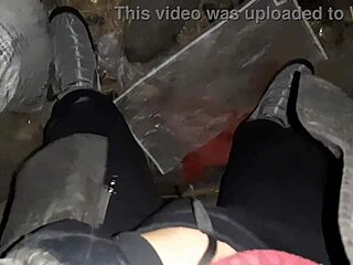 Village girl masturbates wildly in freezing barn!