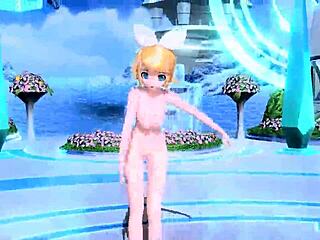 Can Kagamine Rin In Love Song Project Diva Show Full Nude With Big Tits?
