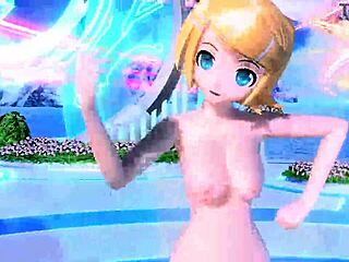Can Kagamine Rin In Love Song Project Diva Show Full Nude With Big Tits?
