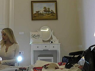 why does this hot tight shaved pussy big tits girl turn casting into pantyhose porn shoot?