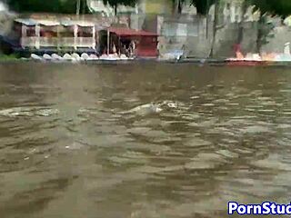 Public Nude Fetish Eurobabe Rides Waterbike
