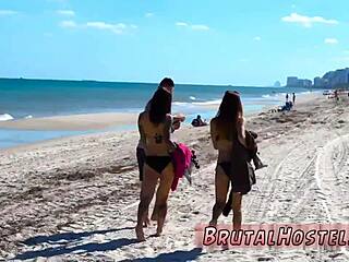 triple anal rough gangbang with bondage for excited young teen