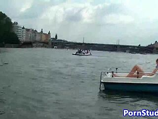 Public Nude Fetish Eurobabe Rides Waterbike