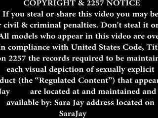 Can busty blonde babe Sara Jay resist masturbating in see-through lingerie while thinking about him?