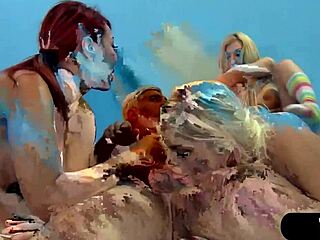 I watch Amy Brooke milk her huge tits all over lucky Porno Dan