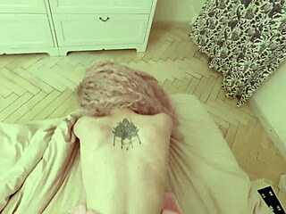 Petite slim catgirl enjoys passionate creampie sex from her muscular lover's big cock.