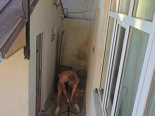 hey, caught this guy with a big dick jerking off while staring at me, so i gave him deepthroat blowjob and anal fuck part 1