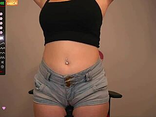 Horny girl gets wild online showing off her big tits and playing with toys