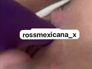 rossmexicana says watch me enjoy inserting this dildo so much i can't stop