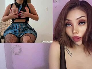 Thick Tetona Colegiala Seduces Padrastro for Creampie!