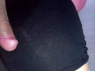 My friend shows off her big ass in tiny black shorts during our sleepover.