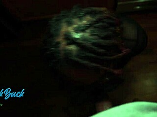 Curvy Ebony Babe with Big Ass and Tits Takes Big Black Cock Deep in Doggystyle Creampie Quickie