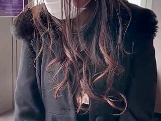 this amateur asian babe with big tits got pov blowjob and rough outdoor sex using vibrator until cum in mouth