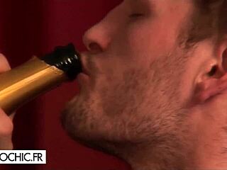 threesome with vanessa gold where she's bent over in doggystyle