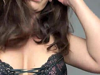 Milf slowly stripping off clothes revealing big tits and ass for your pleasure