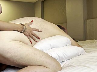 i'm a mexican latina trans girl fucking a chubby guy bareback and cumming on his big ass