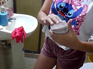 Immigrant maid sucks cock for money in rough creampie session?