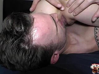 Oh man, busty beauty Penny Pax gets her rim job then ass fucked hard.