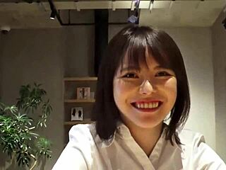 i'm sharing a special connection and affair with this cute beautiful japanese office lady at work