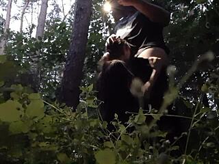 I fuck my stepsister deep in the mouth outdoors in the forest passionately