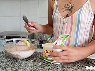 the redhead celebrated her birthday with a threesome involving her brunette friends. they shared deepthroat blowjobs, kissing, and muff diving on the skinny tattooed bodies.