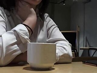 i'm sharing a special connection and affair with this cute beautiful japanese office lady at work