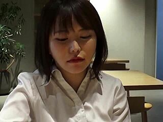 i'm sharing a special connection and affair with this cute beautiful japanese office lady at work