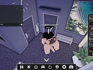 Fucked BBC slut hard in Roblox blacked session