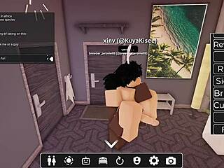 Fucked BBC slut hard in Roblox blacked session