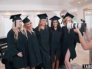 milfs graduation party turns into an insane reverse gangbang party