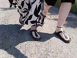 Hey, check out this barefoot adventure in Birkenstocks out in nature!