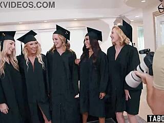 milfs graduation party turns into an insane reverse gangbang party